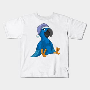 Parrot at Sleeping with Nightcap Kids T-Shirt